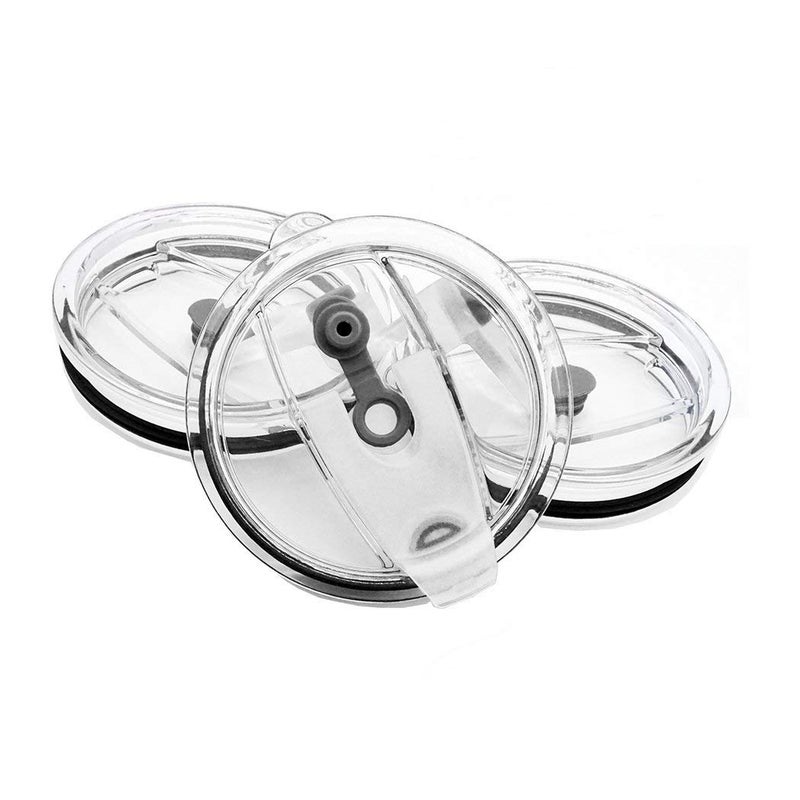 CNYMANY 3 Packs Lids for 30oz Tumblers, Spill-proof Splash Resistant Straw-friendly Cover for Old Style 30 oz. Cups - Gray - Image 1